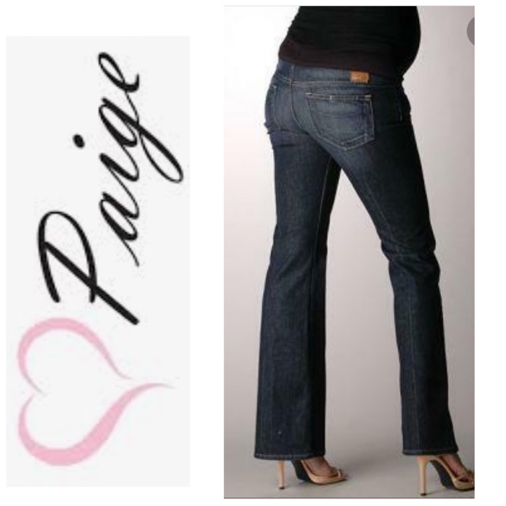 Paige Maternity Jeans Laurel Canyon Dark Wash Size 29